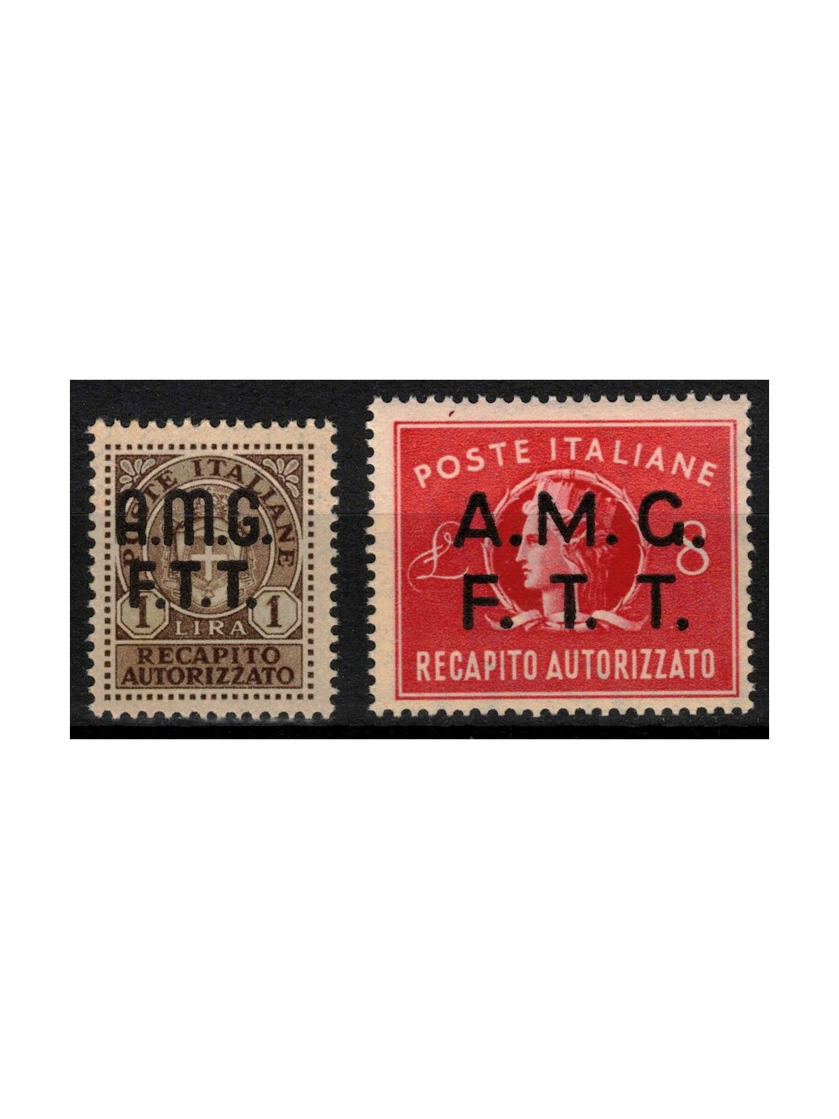 TRIESTE A 1947-49 Recapito autorizzato 2v MNH**