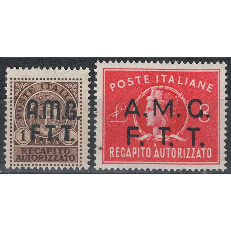 TRIESTE A 1947-49 Recapito autorizzato 2v MH*