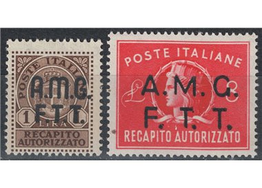 TRIESTE A 1947-49 Authorized delivery 2v MH*
