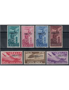 TRIESTE A 1949-52 Airmail 7v MH*
