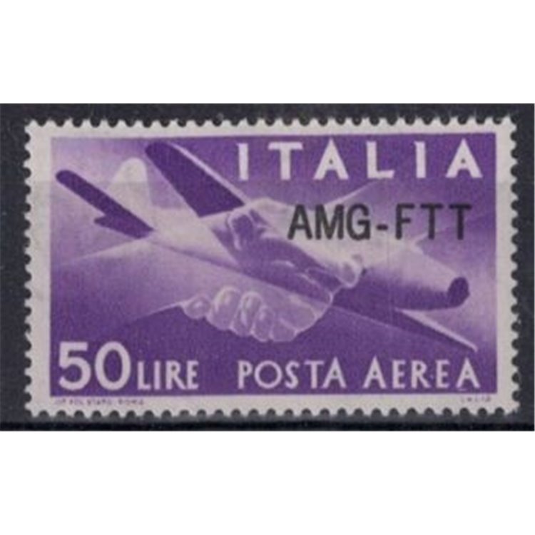 TRIESTE A 1954 Democratica (posta aerea) MH*