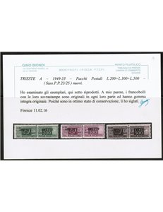 TRIESTE A 1949-54 Pacchi postali 13v MNH** ©