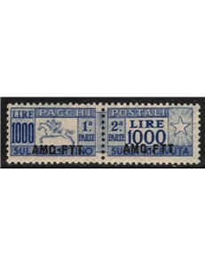 TRIESTE A 1954 Pacchi postali £ 1000, cavallino (pettine) MNH** ©