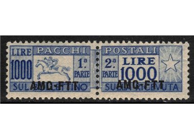TRIESTE A 1954 Postal parcels £1000, pony (comb) MNH** ©