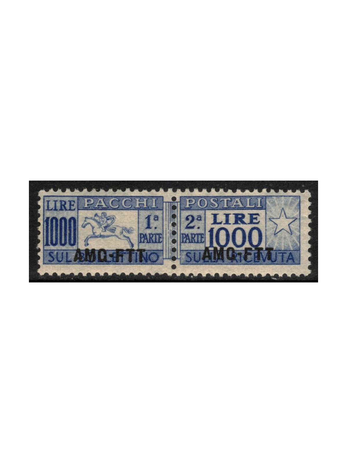 TRIESTE A 1954 Postal parcels £1000, pony (comb) MNH** ©