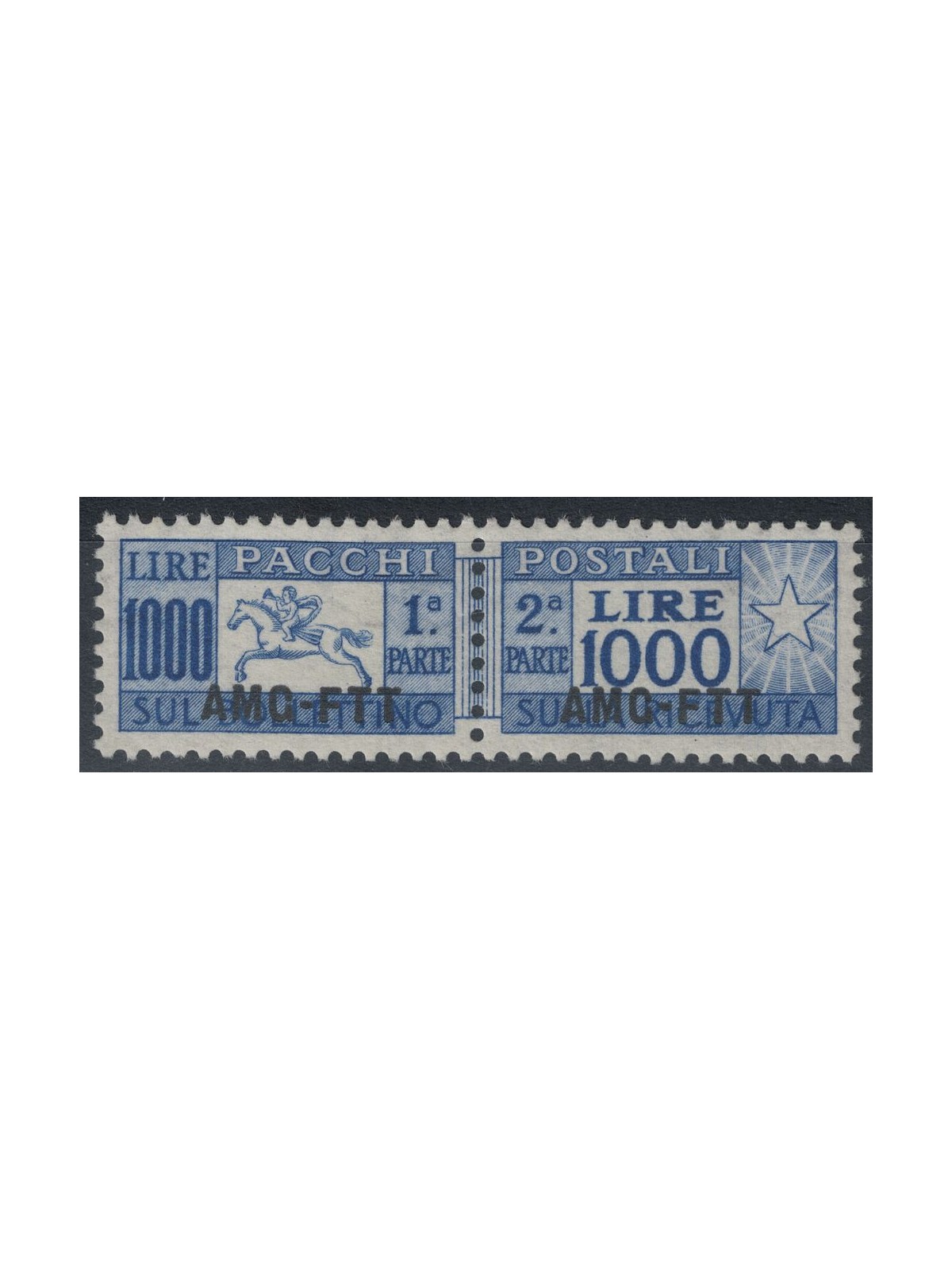 TRIESTE A 1954 Postal parcels £1000, pony (comb) MH*