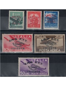TRIESTE A 1948 Convegno filatelico 6v MH*