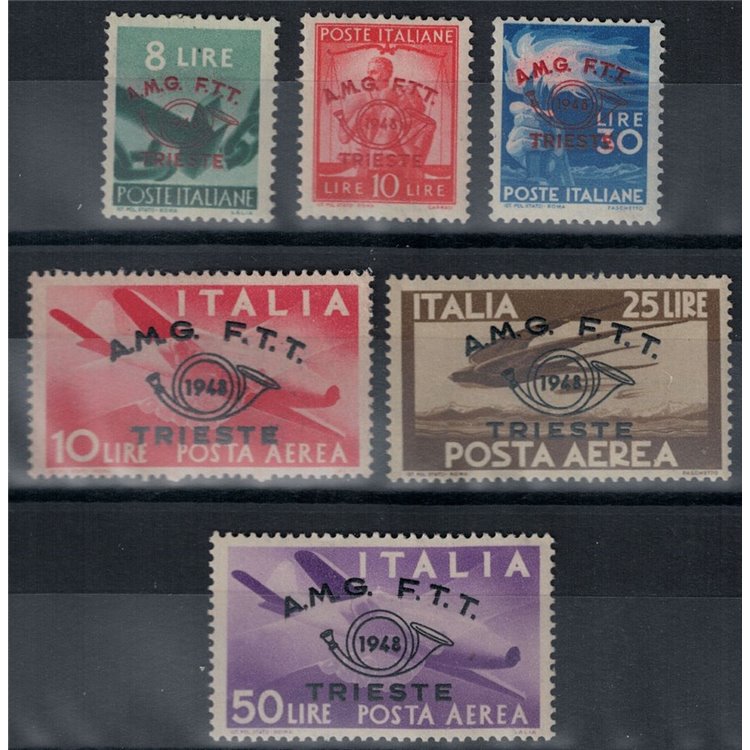 TRIESTE A 1948 Philatelic Convention 6v MH*