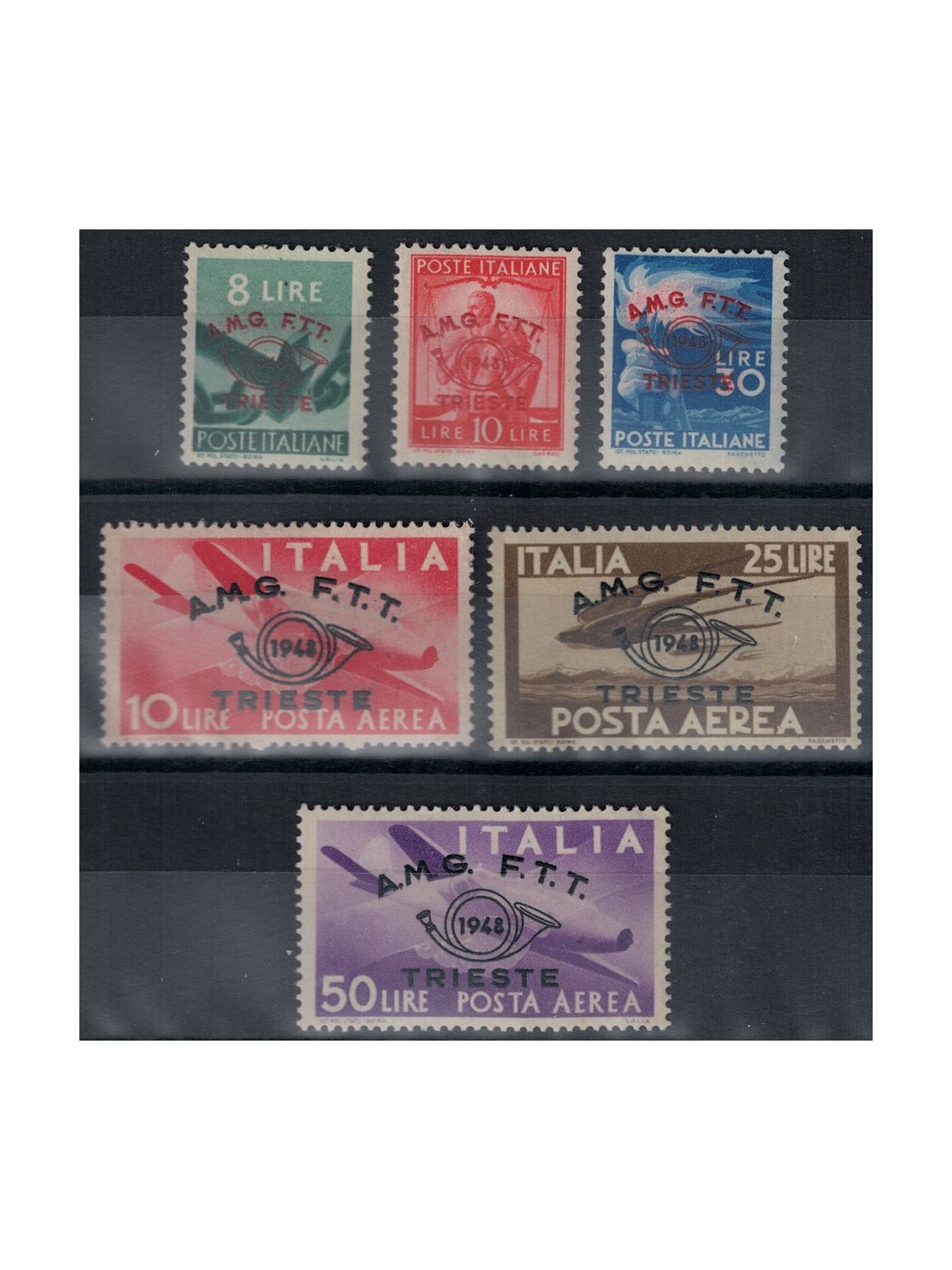 TRIESTE A 1948 Philatelic Convention 6v MH*