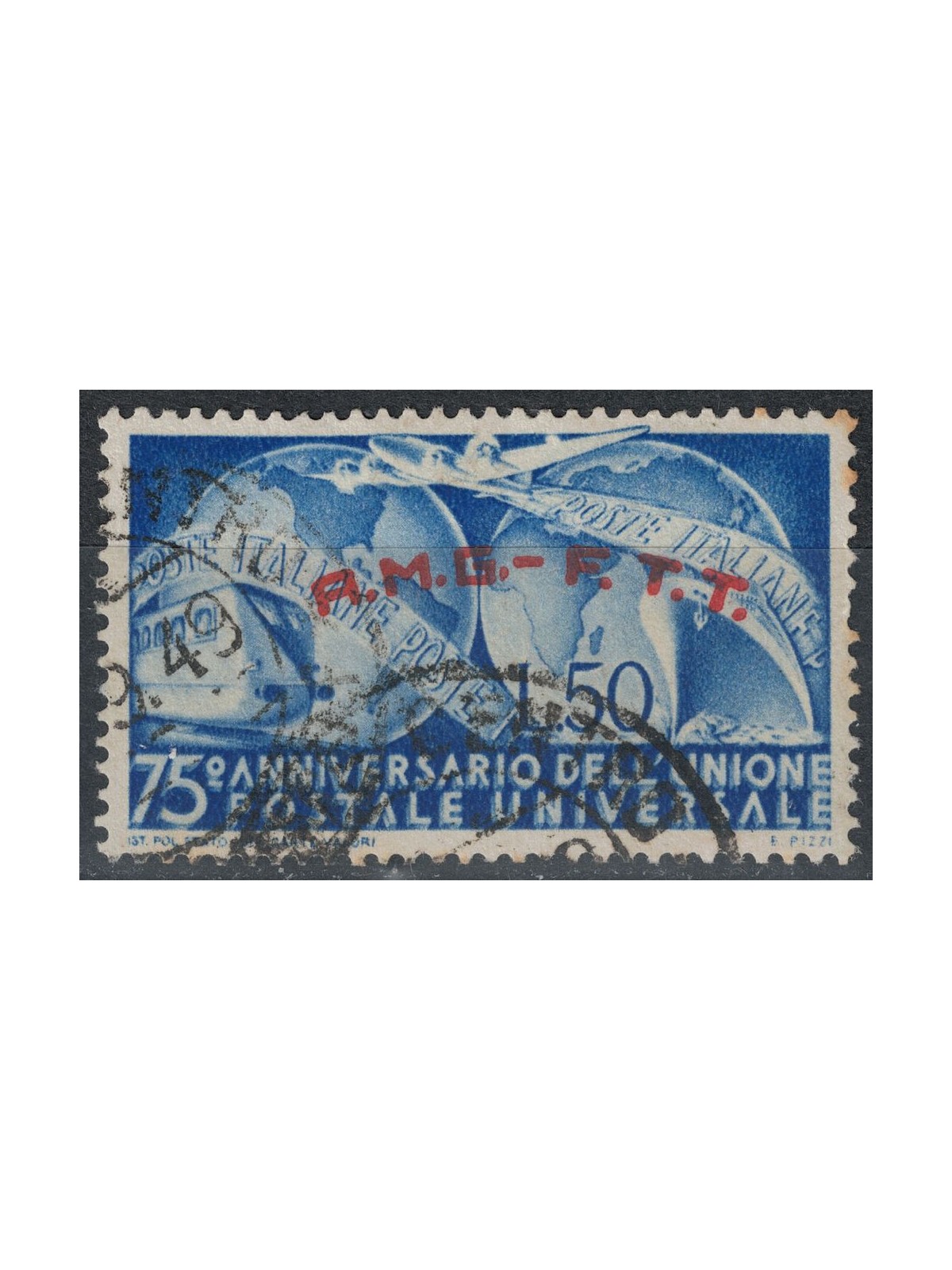 TRIESTE A 1949 Anniversario UPU us