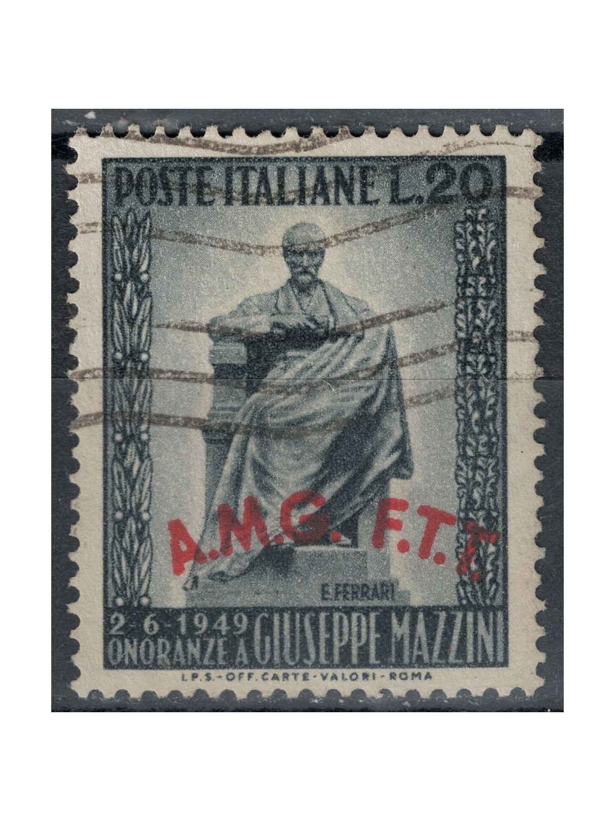 TRIESTE A 1949 Monument to Mazzini us