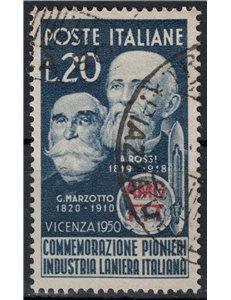 TRIESTE A 1950 Italian wool industry us