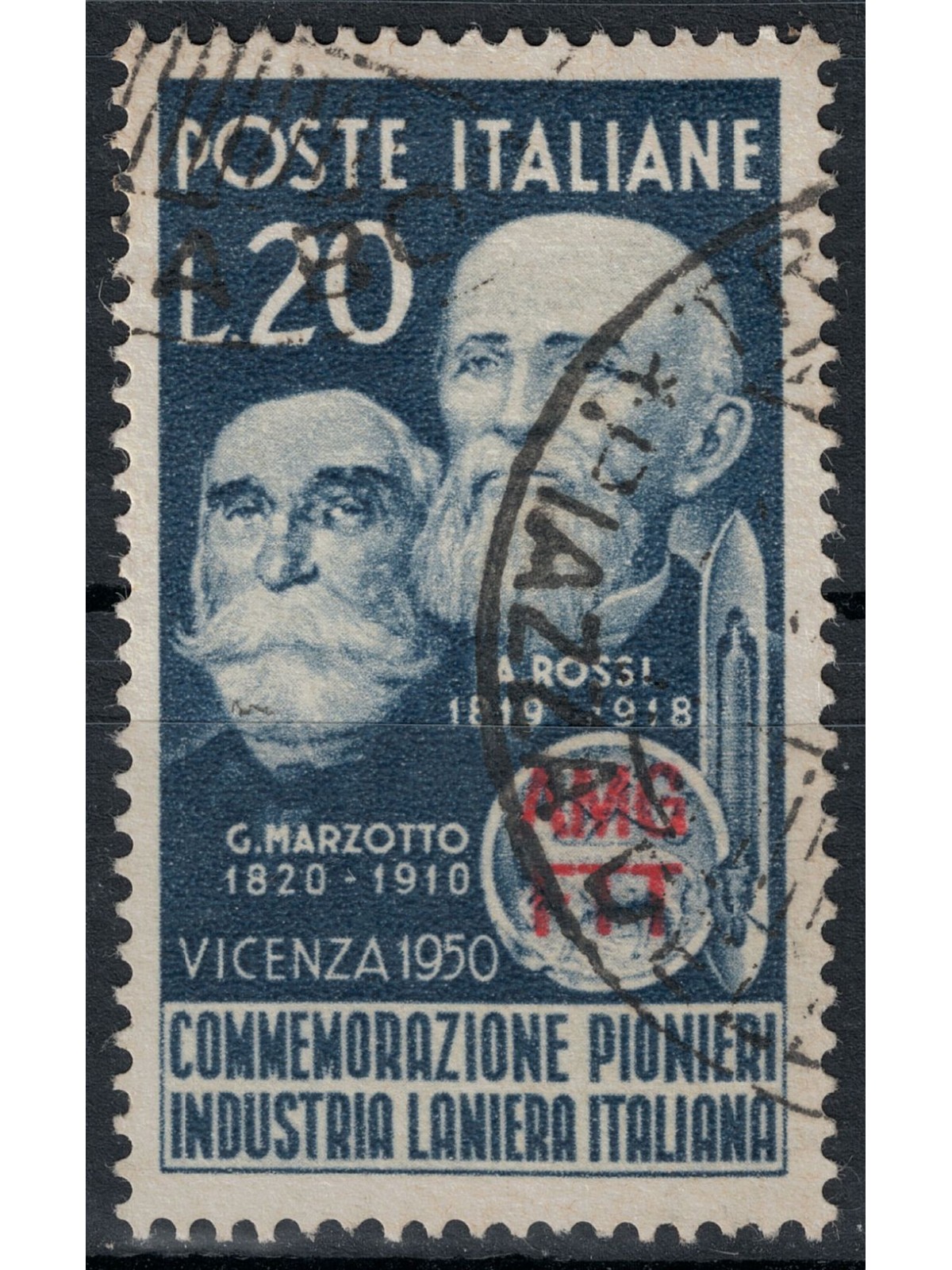 TRIESTE A 1950 Italian wool industry us