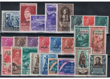 TRIESTE A 1953 Complete vintage 25v MH*