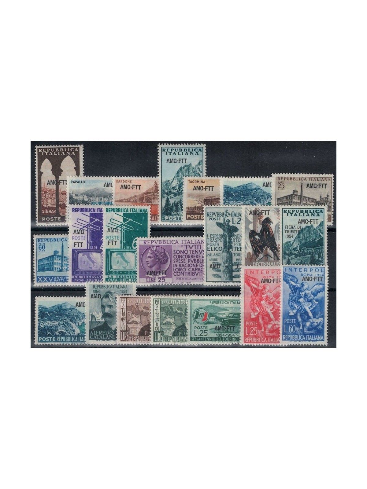 TRIESTE A 1954 Annata completa 21v MH*