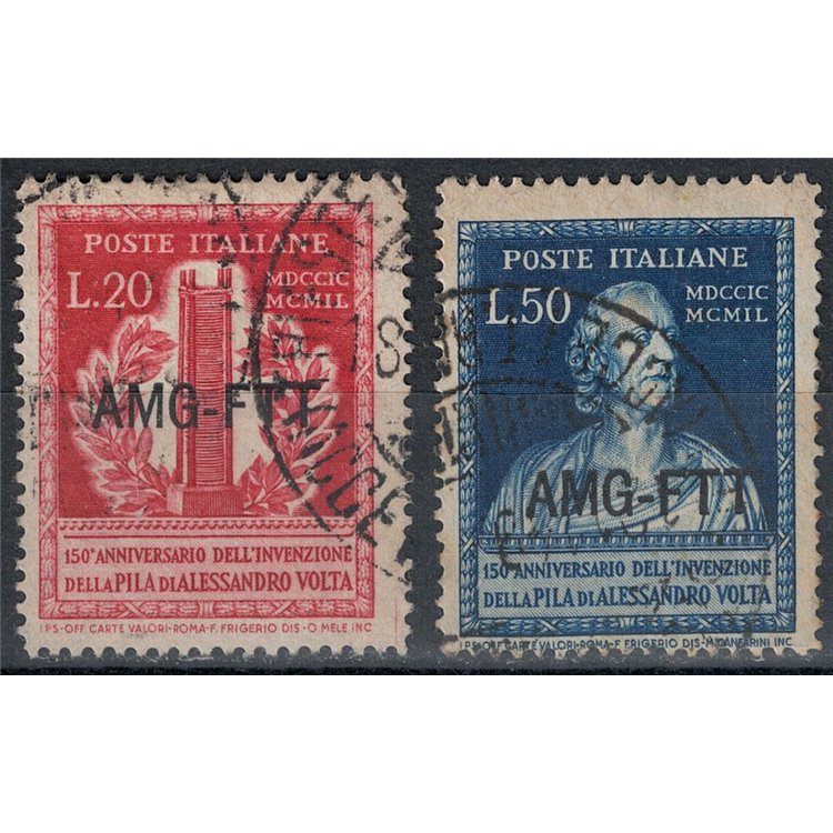 TRIESTE 1949 Anniversary of the 2v Volta battery us