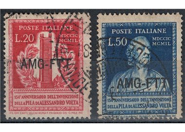 TRIESTE 1949 Anniversary of the 2v Volta battery us