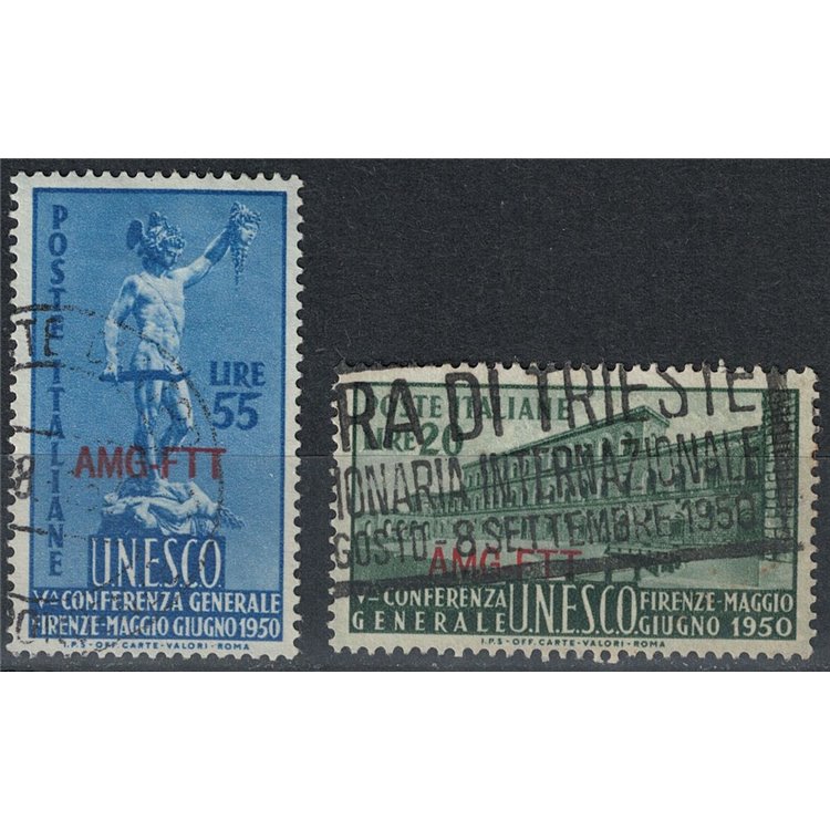 TRIESTE A 1950 Conferenza Unesco 2v us