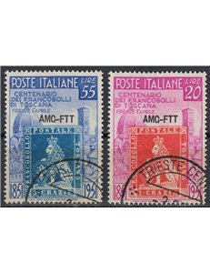 TRIESTE A 1951 Stamps of Tuscany 2v us