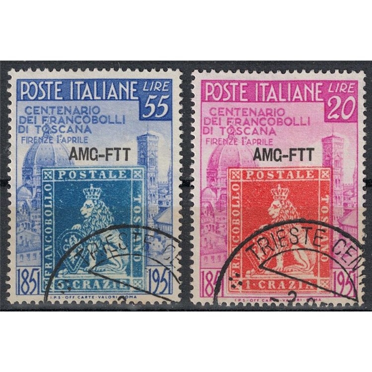 TRIESTE A 1951 Stamps of Tuscany 2v us