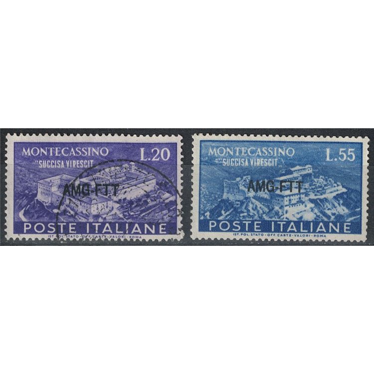 TRIESTE A 1951 Abbazia di Montecassino 2v us
