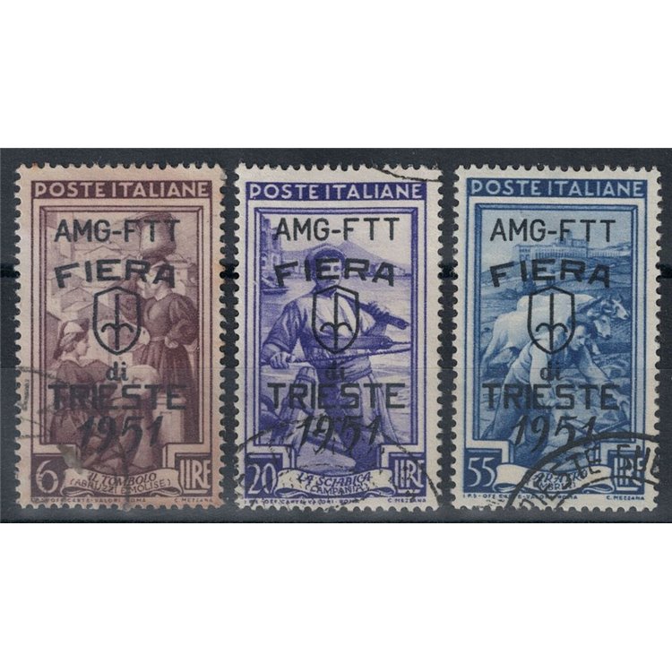 TRIESTE A 1951 Fiera di Trieste 3v us