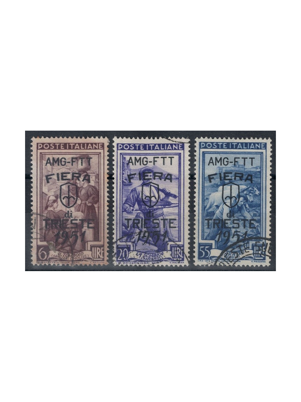 TRIESTE A 1951 Fiera di Trieste 3v us