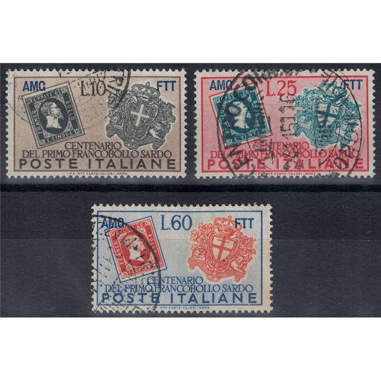 TRIESTE A 1951 Sardinian stamp 3v us