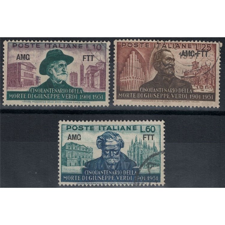TRIESTE A 1951 Giuseppe Verdi 3v us