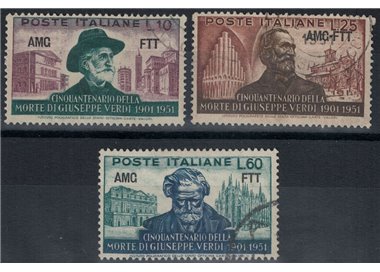 TRIESTE A 1951 Giuseppe Verdi 3v us