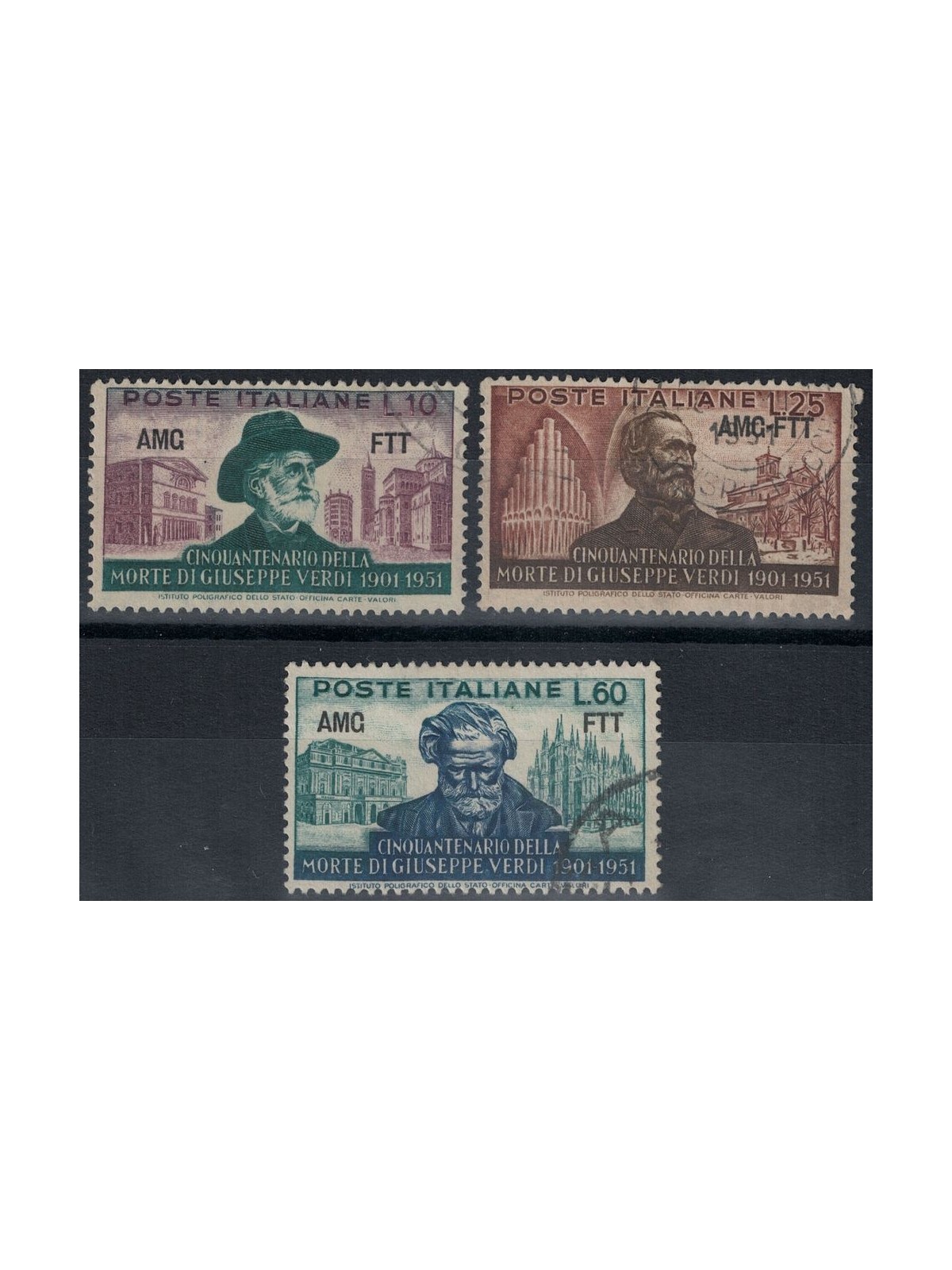 TRIESTE A 1951 Giuseppe Verdi 3v us