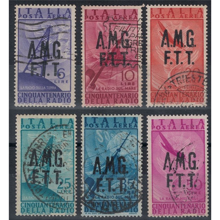 TRIESTE A 1947 Invention of the radio (airmail) 6v us