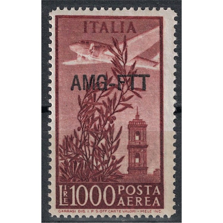 TRIESTE A 1952 Torre del Campidoglio £ 1000 14x13¼ MH*