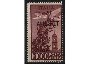 TRIESTE A 1952 Torre del Campidoglio £ 1000 14x13¼ MNH** ©