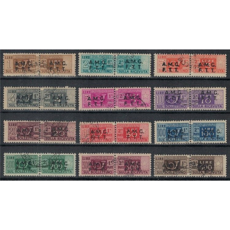 TRIESTE A 1947-48 Postal parcels 12v us