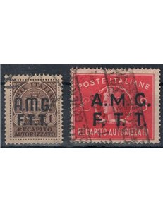 TRIESTE A 1947-49 Recapito autorizzato 2v us