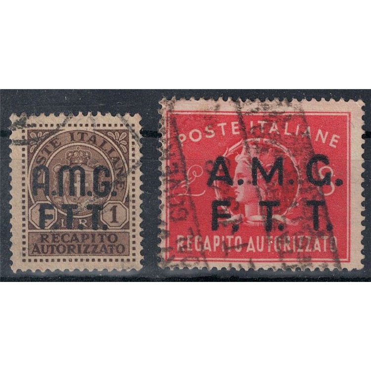TRIESTE A 1947-49 Authorized delivery 2v us