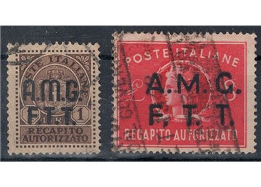 TRIESTE A 1947-49 Recapito autorizzato 2v us