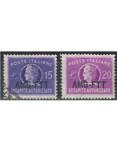 TRIESTE A 1949-52 Authorized delivery 2v us