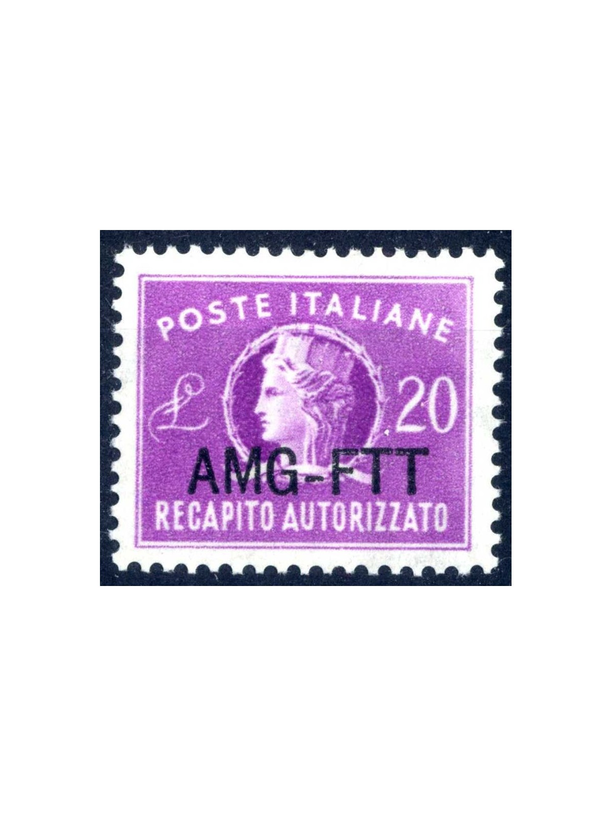 TRIESTE A 1954 Recapito autorizzato MH*