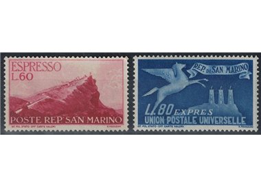 SAN MARINO 1950 Espressi 2v MH*