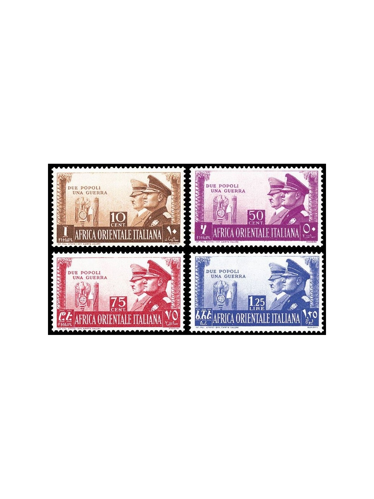ITALIAN EAST AFRICA 1941 Italo-German Brotherhood, unissued 4v MNH**