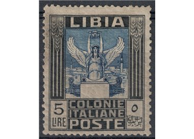 LIBYA 1940 Pictorial Series 5£ black and blue MH*