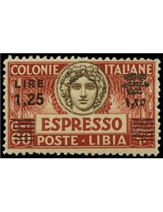 LIBYA 1927-36 Espresso £1.25 on 60c (d. 11 black top) MH*