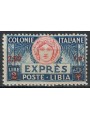 LIBYA 1927-36 Express £2.50 on £2 blue and carmine MH*