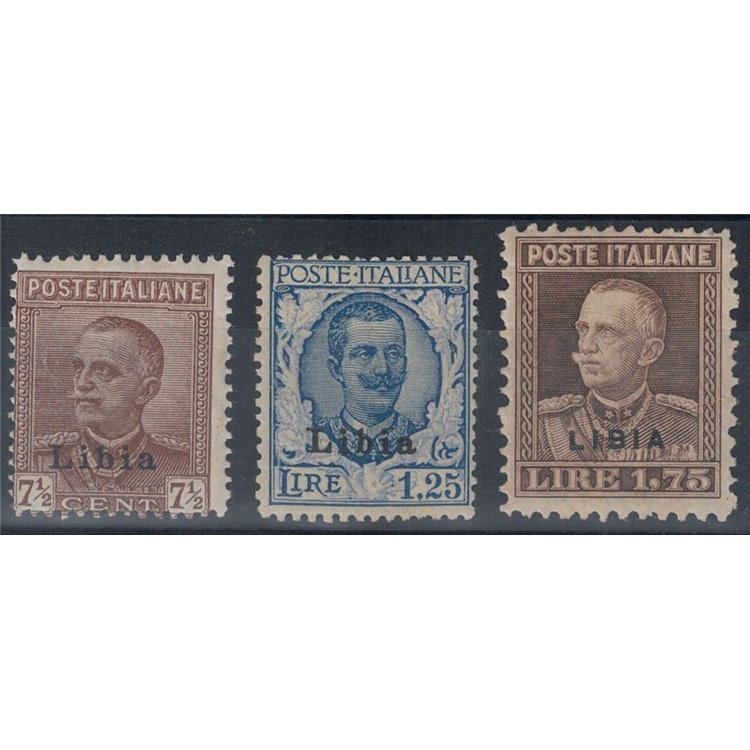 LIBYA 1928-29 Ordinary series 3v MH*