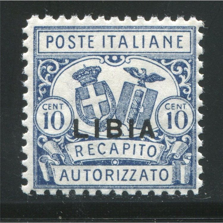 LIBIA 1929 Recapito autorizzato dent. 11 MH*