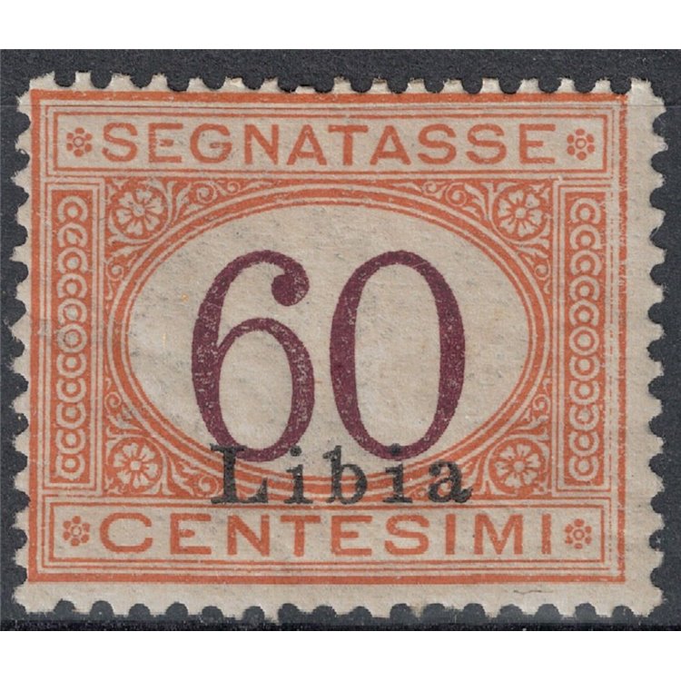 LIBIA 1925 Segnatasse 60c arancio bruno MH*