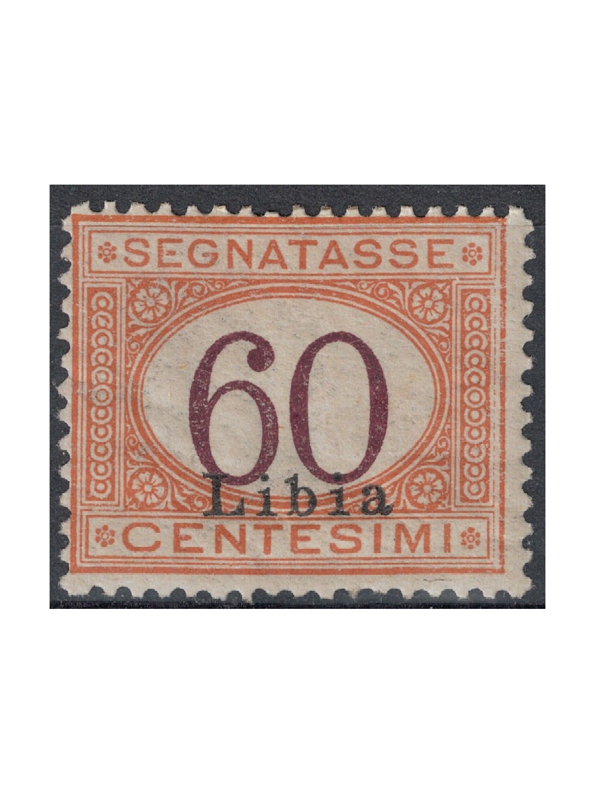 LIBIA 1925 Segnatasse 60c arancio bruno MH*