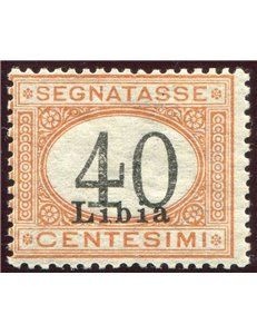 LIBIA 1930 Segnatasse 40c in nero MH*